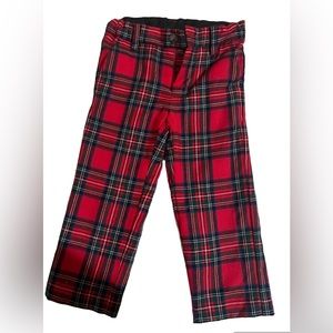 Janie and Jack Red Plaid Formal Pants